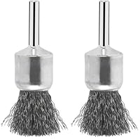 Bosch 1x Pinselbürste (Ø 25 mm, Gewellter Draht, Zubehör für Bohrmaschinen) (Packung mit 2)