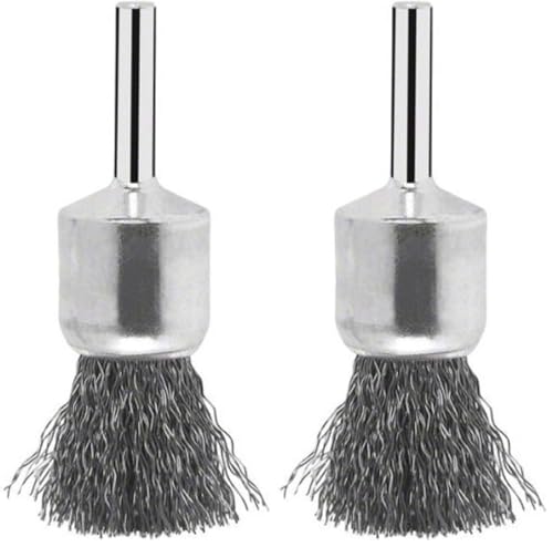 Bosch 1x Pinselbürste (Ø 25 mm, Gewellter Draht, Zubehör für Bohrmaschinen) (Packung mit 2)