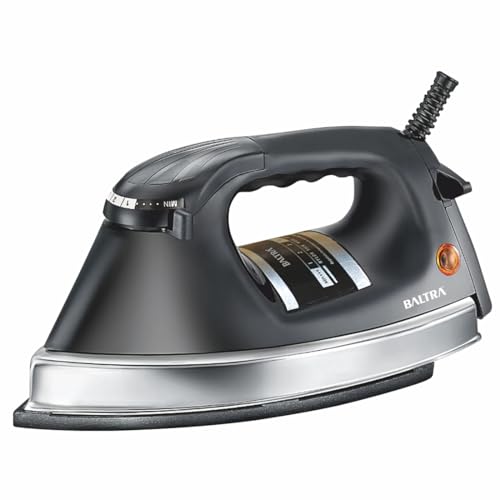 Image of BALTRA Perfect Press Heavy Weight Dry Iron with 2 Year Warranty | 1000W Power | Heavy Body | Adjustable Temperature Control | Cotton Braided Swivel Cord | Overheat Protection ISI Certified