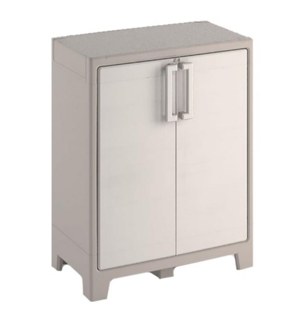 Keter Beige Gulliver Low Indoor Garage Utility Multi Purpose Cabinet - /Sand Size 2