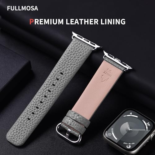 Image of Fullmosa Watch Band Compatible with Red Apple Watch Leather Band 42mm 41mm 40mm 38mm, iWatch Band for Series ultra3 /2 /1 SE3 /2 /1 11 /10 /9 /8 /7 /6 / /5 /4 /3 for Men Women