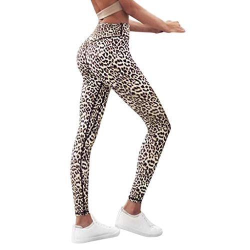 Battnot Damen Sport Leggings Leopard Gedrucket Trainingsgamaschen Elastische Fitness Workout Yogahosen Lange Gymwear Laufen Jogginghosen, Frauen Laufhose Bleistift Hose Activewear Womens Pants S-XL Cover