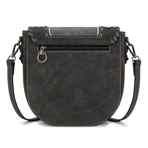 Montana West Crossbody Bags for Women Floral Embossed Shoulder Bag Concho Collection with Tassels2