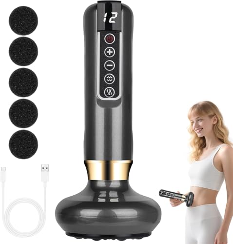 Aohcae Masajeador de celulitis al vacío, ventosaterapia eléctrica para limpiar los meridianos, masajeador de labios con ventosa, dispositivo de celulitis ems para abdomen, cintura, brazos, piernas