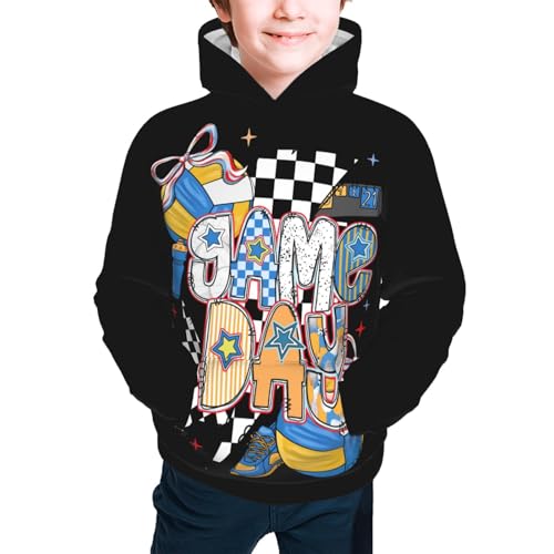 Softball Bow Game Day Hoodie Youth Hooded Sweatshirt 3D Digital Printed With Pockets Tops4