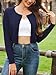 Veryoung Cardigan Sweaters for Women 2026 Fashion Fall Lightweight Cropped Business Crew Neck Button Down Tops Knit Bolero Shrug Sweaters Clothing(Navy Blue, Small)