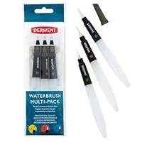 Derwent Wassertankpinsel für Aquarellmalerei, 3er-Pack, Enthält Meißelspitze, Feine Spitze & Mittlere Spitze, Professionelle Qualität, 2301975