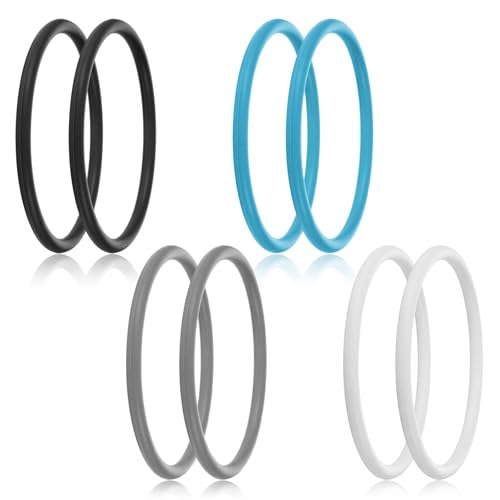 Jeffdad 8 Pcs Patellar Tendon Support Strap, Silicone Patella Knee Band Elastic Patella Band Patellar Tendon Knee Strap KneePain Relief PatellaKnee Braces for Basketball Running Soccer Hiking Sports