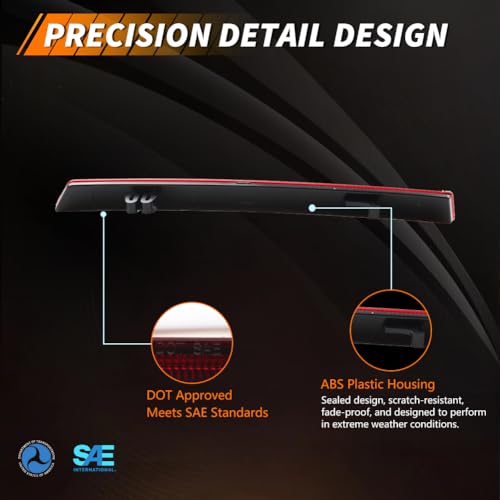 Image of Rear Bumper Reflector Compatible with Fo-rd Must-ANG 2013-2014, [DOT] [Waterproof] Rear Bumper Reflector Housing [No Bulbs], Replace OEM #DR3Z15A448A, 1 Pair, Red Lens