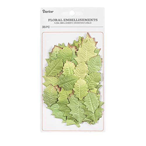 Darice Green, Holly Leaves Floral Embellishment, 36 Pack #TOP26