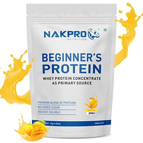 NAKPRO Beginners Whey Protein Concentrate | 13.27g Protein, 2.94g...