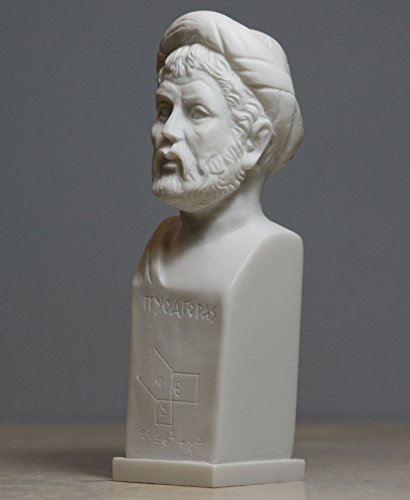 Busto de Pitágoras científico para decorar estanterías y zonas de estudio 3
