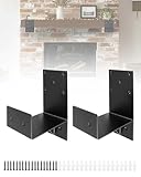 Heavy Duty Fireplace Wall Bracket, U-Shaped Steel Beam Support for Floating Mantel Shelf, Black Carbon Steel Mounting Brackets (2 Pack)