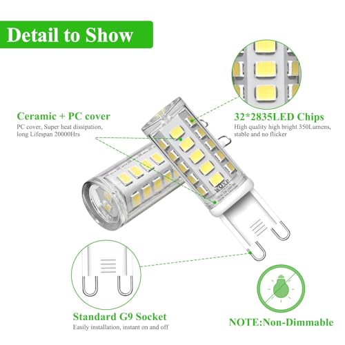 G9 LED Bulbs 4W Cool White