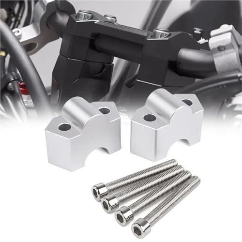 Rehausseur de guidon argenté pour moto Kawasaki Z900 Z800 et Z650