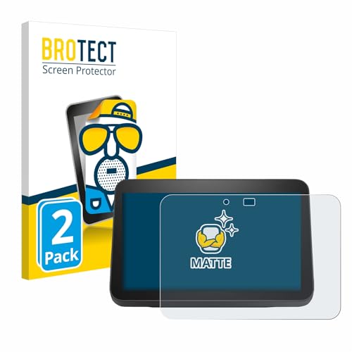 BROTECT Protector Pantalla Anti-Reflejos para Amazon Echo Show 8 2023 (3a Gen.) (2 Unidades) Película Mate Anti-Huellas
