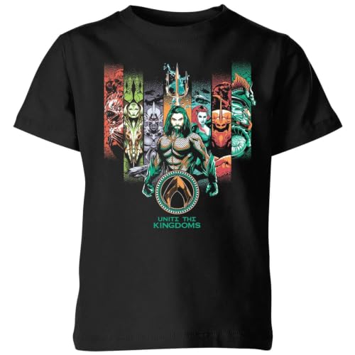 Image of Official Aquaman Unite The Kingdoms Kids T-Shirt Black - YXL