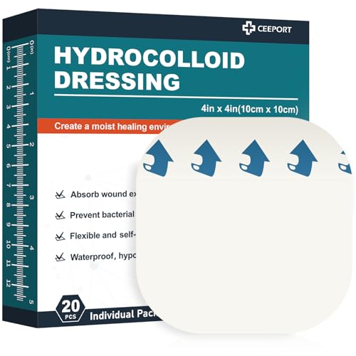 Ceeport 20 Pack Hydrocolloid Wound Dressing, 4