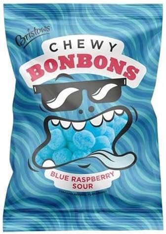 Bristows Chewy Blue Raspberry Bon Bons 150g
