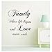 Famiglia dove inizia la vita e l amore non finisce mai Wall Sticker Art Words Testiera Wall   Vinyl Detti Camera da letto Home Decor 58cm X 61cm