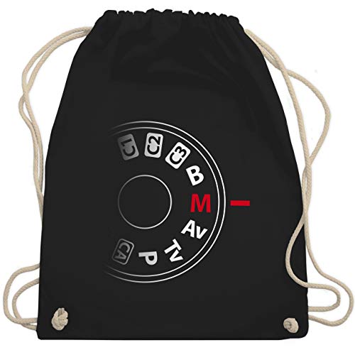 Fotografen - Kamera Einstellrad - Unisize - Schwarz - turnbeutel kamera - WM110 - Turnbeutel und Stoffbeutel aus Baumwolle