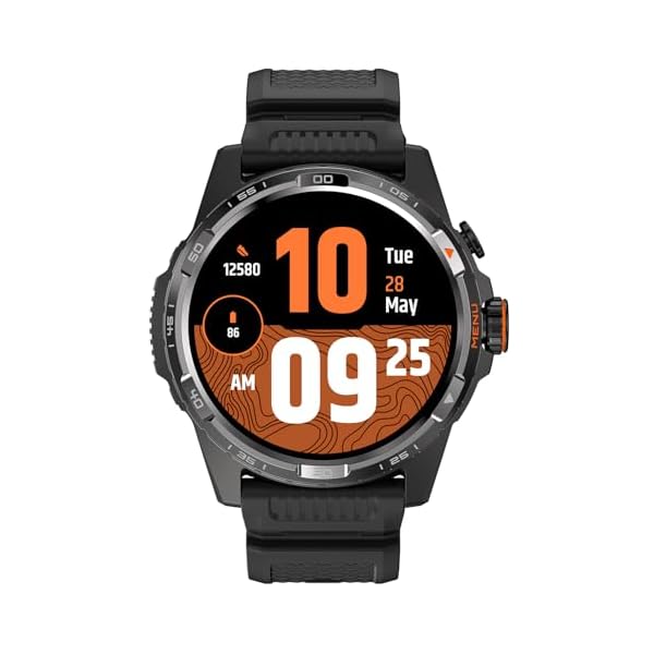 Ticwatch Atlas Smartwatch for Men Android Wear OS Smart Watch Outdoor 90 Hrs Battery 110+ Workout Modes Heat Map Fall Detection Health Fitness Tracker 5ATM GPS Compass Android Compatible Only