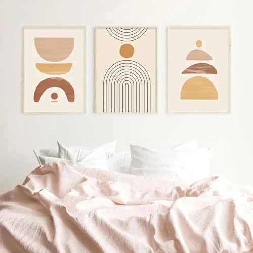Art mural abstrait pour sublimer un petit mur de chambre sans cadre