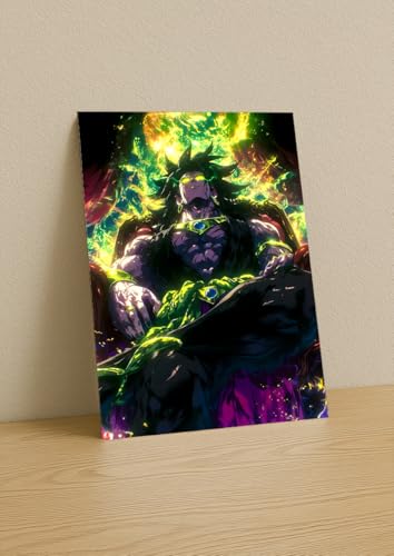 Image of NIJUKA Anime Printed Metal sheet Poster For Home And Room Decoration | For Anime Art Fans Boys And Girls (Broly king of Sayan planet)