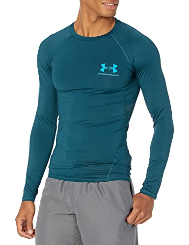 Under Armour Men's Standard Rashguard, Compression Fit & Flat Seams, Short Sleeve & Long Sleeve Designs, Dark Cyan 2, MD