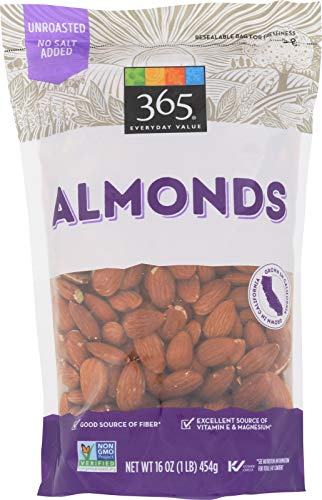 365 Everyday Value Almonds, Raw unsalted, 16 Ounce