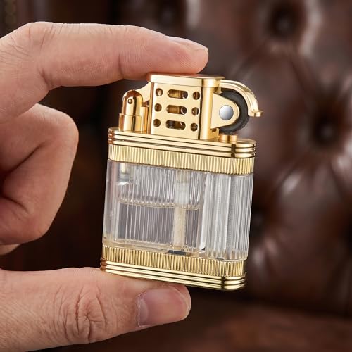Encendedor recargable de butano con tanque transparente miniatura 7