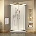 DreamLine Prime 38 in. x 76 3/4 in. Semi-Frameless Frosted Glass Sliding Shower Enclosure in Brushed Nickel with Base and Backwall, DL-6154-04FR