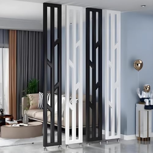 Paravent de séparation de pièce intérieur noir grand modèle sans perçage - 5