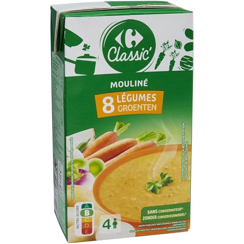 Soupe mouliné aux légumes repas chaud rapide soir brique carrefour classic