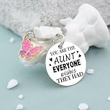 AOBIURV Aunt Gifts For Mothers Day Cute Keychain For Aunt Best Auntie Ever Gifts Aunts Presents From Niece Nephew Christmas Birthday GIft For Aunts GIfts Keyring
