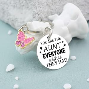 Aunt Gifts Cute Keychain For Aunt Best Auntie Ever Gifts Aunts Presents From Niece Nephew Mothers Day Christmas Birthday GIft For Aunts GIfts Keyring