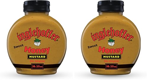Inglehoffer Original Sweet Honey Mustard, 10.25 oz Squeeze Bottle (Pack of 2)