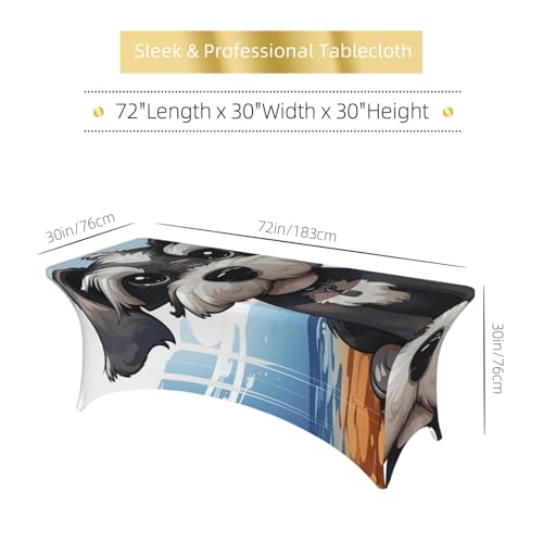 Nappe schnauzer en élasthanne extensible pour protection de table de fête - 6