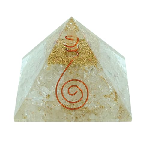 Image of Selenite Crystal Pyramid (2 Inch) | Feng Shui & Vastu Correction | Crystal Pyramid for Positive Energy,Health, Good Luck | Home & Office Decor | Gift | Study Table