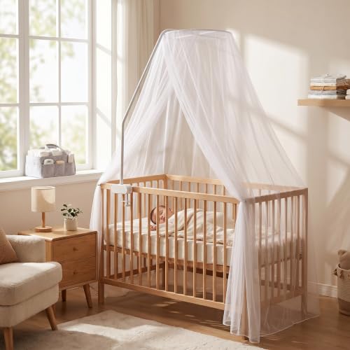 Miniatura 7 de Haofy Soporte Para Mosquitera, Juego De Soporte De Red Para Cama, Soporte Ajustable Con Clip Para Cuna, Soporte Para Dosel, Mosquitera, Accesorios Para Cuna Para Cama De Bebé