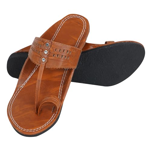 Image of DFR Ethnic Sandals For Boys Men, Comfortable Men's Rajasthani Slipper Chappals