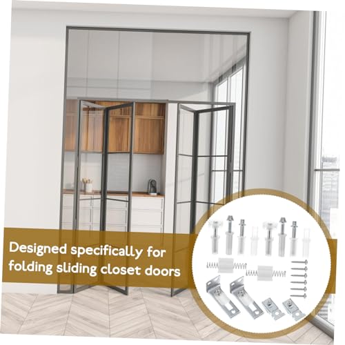 Kit de Herrajes para Puerta Plegable DIY para Reparación de Puerta Corredera de Clóset miniatura 4