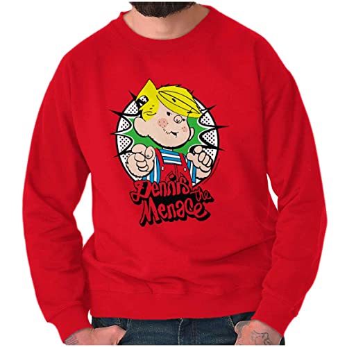 Brisco Brands Retro Old School Dennis The Menace Sweatshirt for Men or Women