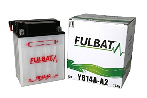 Batería FULBAT YB14A-A2 de 12V 14Ah para arranque de motos y cortacésped
