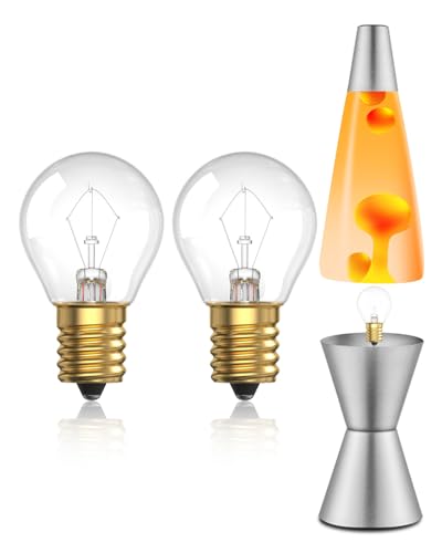 Consejos para Comprar Foco para lampara de lava - solo los mejores. 44 TobeBright - foco de lava de 25 W, base S11 E17, 25 W, 120 V, para lámpara de lava de 14.5 pulgadas, bombillas regulables E17, paquete de 2 unidades