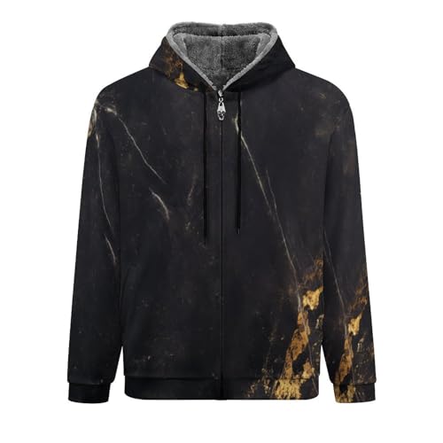 Sweat-shirt imprimé marbre pour sorties hivernales veste chaude homme