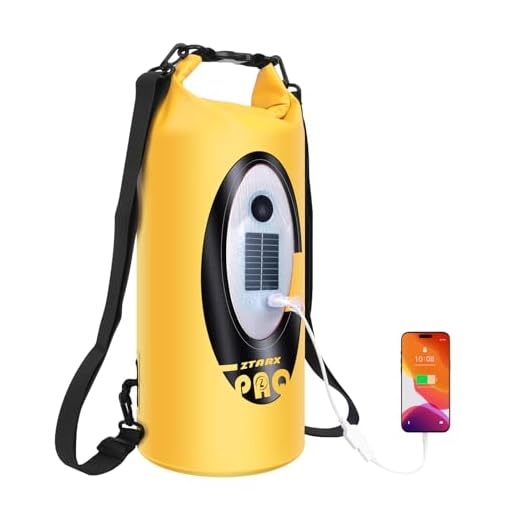 FELICON Mochila multiuso para acampamento ao ar livre, material de PVC de grande capacidade de 20 L, bolsa impermeável IP66 para caminhadas, viagens (amarela)