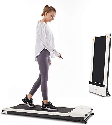 UMAY 2 in 1 Walking Pad-Folding Treadmill Installation-Free, Under Desk Treadmill with Bluetooth Speaker, Remote, SPAX APP and LED Display, 3 in 1 Walking Jogging Running Machine for Home Office