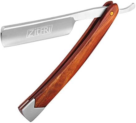 Straight Razors for Men Straight Edge Razor Cutthroat Razor with Velvet Bag - Stainless Steel Blade + Premium Rosewood Handle