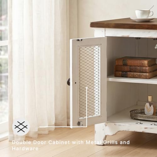 Signature Design by Ashley Wystfield End Table with Storage, White/Brown - image 3